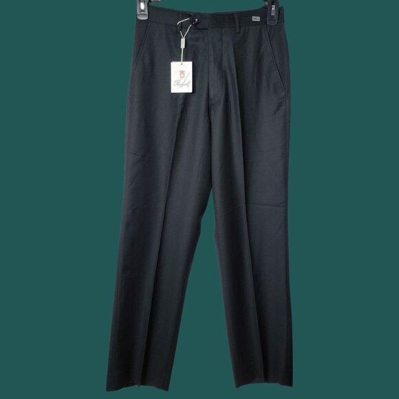 Royal Pinstripe Dress Pants Wool Blend  Formal  Mid-Rise Black Size 30/40 - Picture 15 of 16